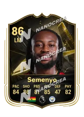 Carta Team of the Week di Antoine Semenyo, valutazione 86