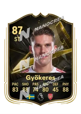 Carta Team of the Week de Viktor Gyökeres, valoración 87