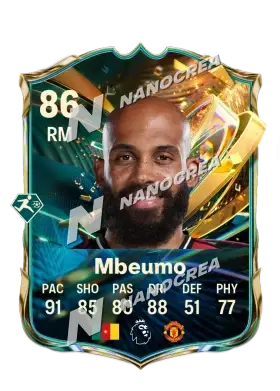 Bryan Mbeumo, Destined for Glory card, rated 86