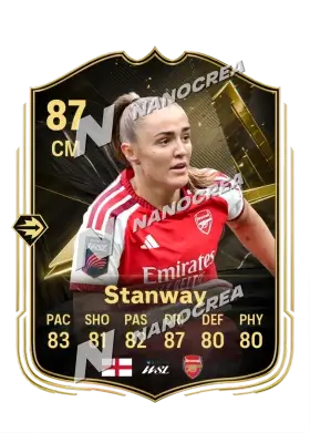Georgia Stanway, Team of the Week card, rated 87