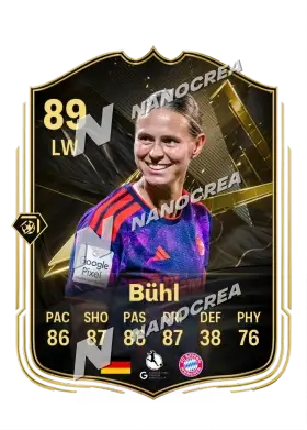 Klara Bühl, Team of the Week card, rated 89