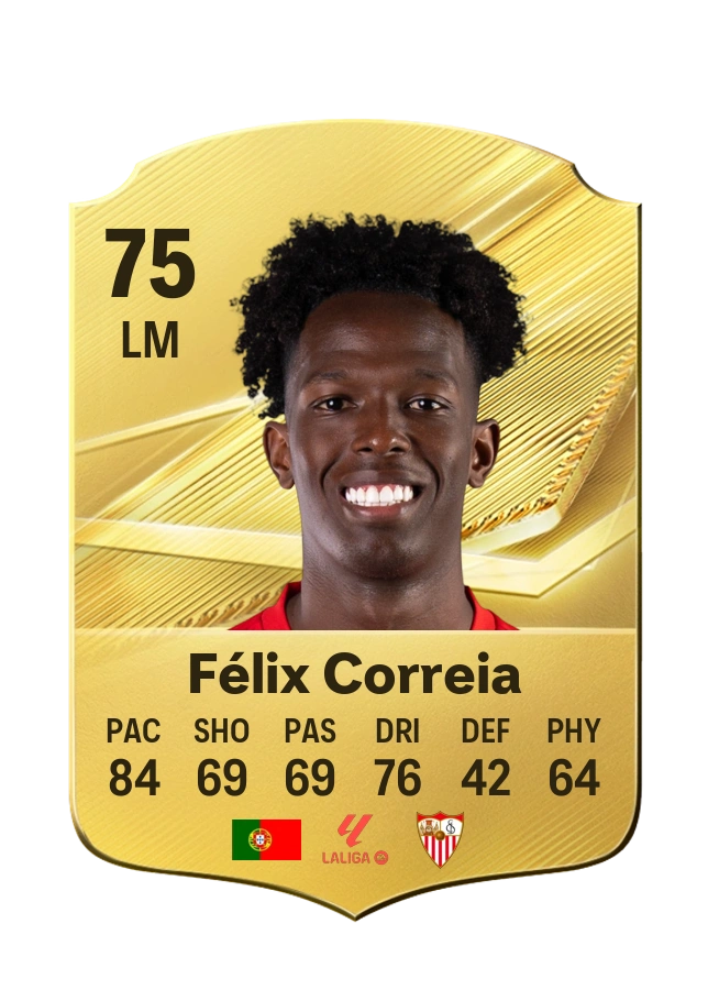 Félix Correia, Common card, rated 75