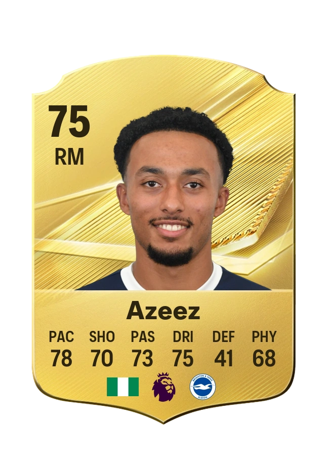 Femi Azeez, Common card, rated 75