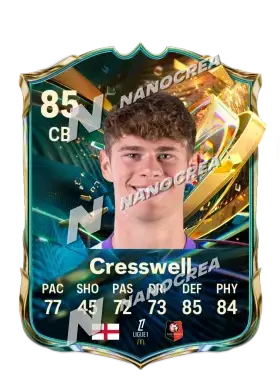 Charlie Cresswell, Destined for Glory card, rated 85