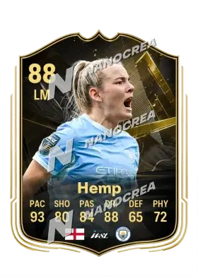 Lauren Hemp, Team of the Week card, rated 88