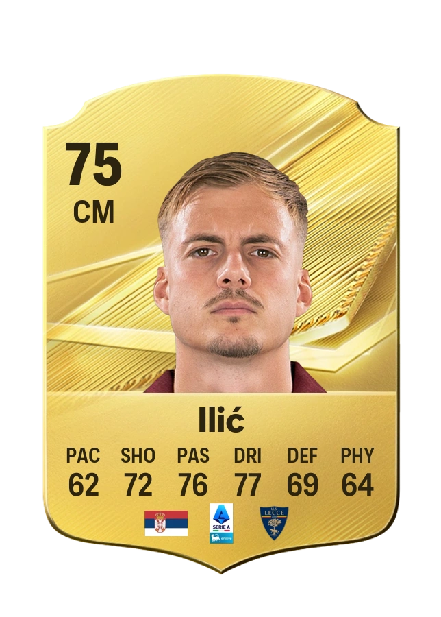 Ivan Ilić, karta Common, ocena 75