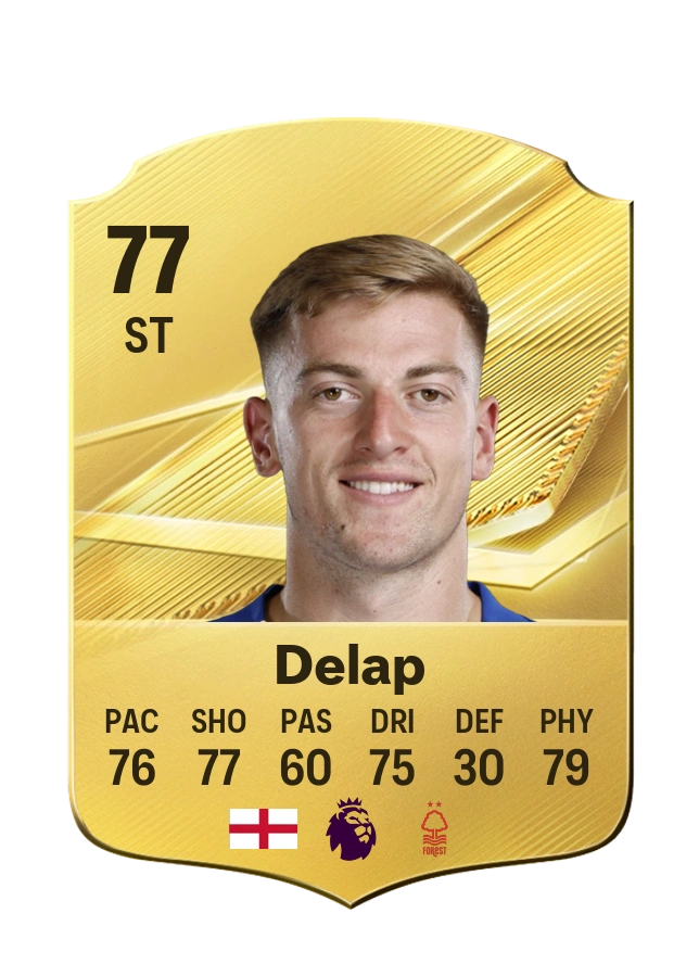 Liam Delap, Common card, rated 77