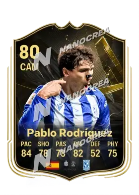 Pablo Rodríguez, Team of the Week card, rated 80