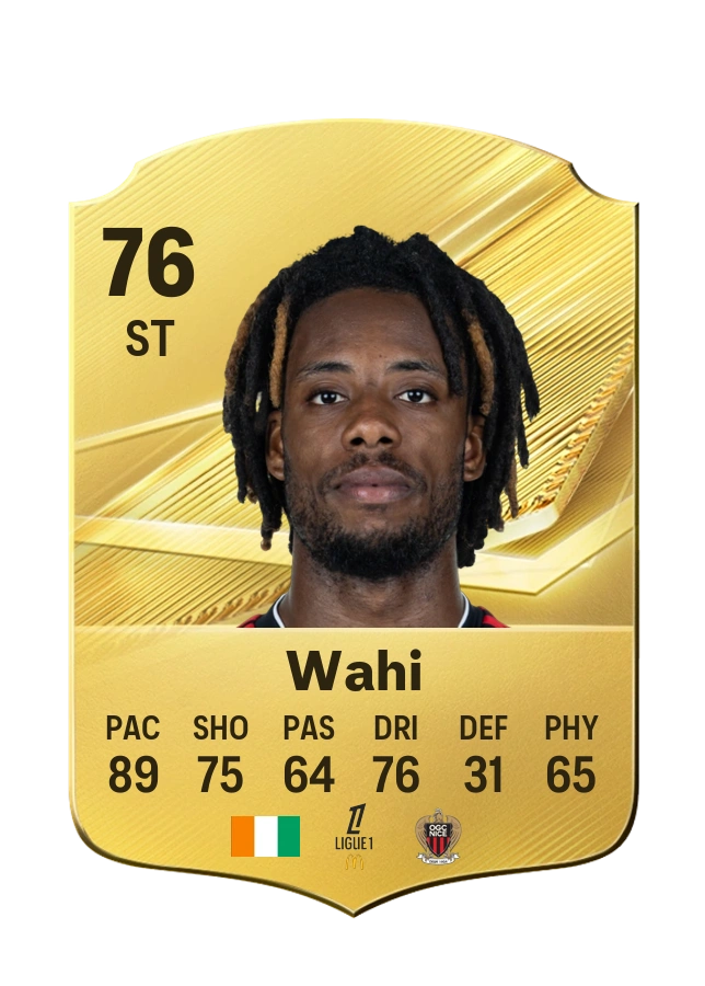 Elye Wahi, Common card, rated 76