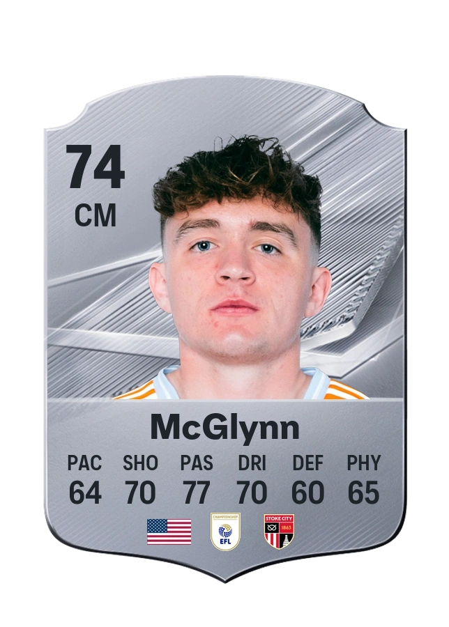 Jack McGlynn, Common card, rated 74