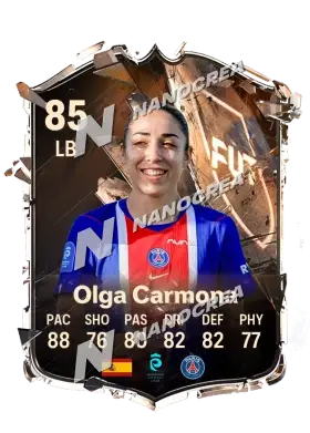 Olga Carmona, Festival of Football: National Pride Red kartı, reyting 85