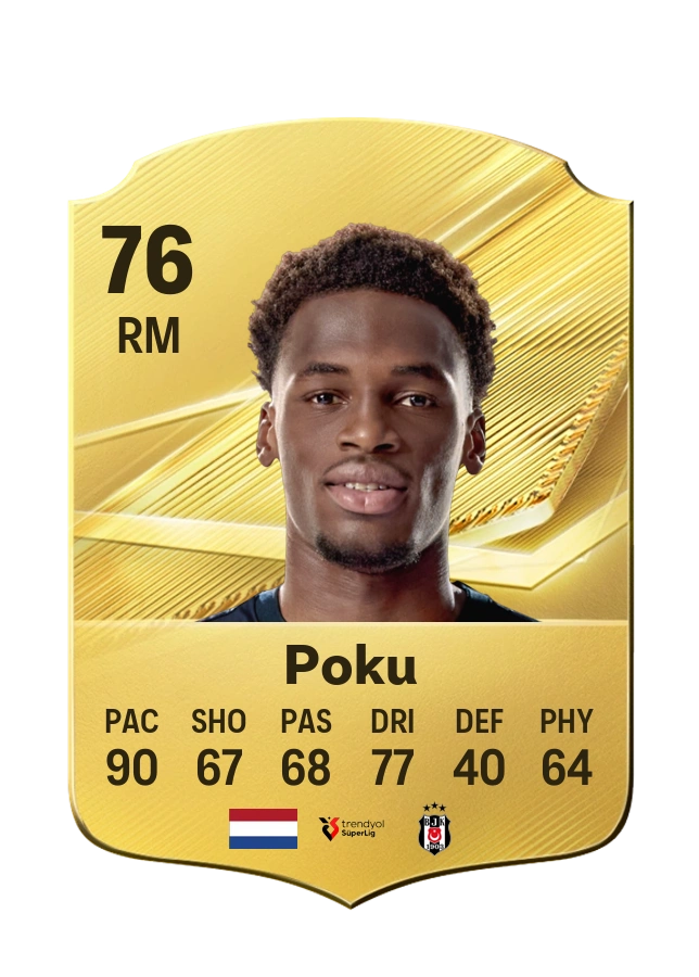 Ernest Poku، بطاقة Common، بتقييم 76