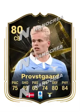 Oliver Provstgaard, Team of the Week card, rated 80