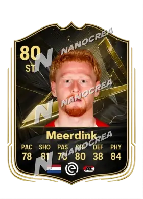 Mexx Meerdink, Team of the Week card, rated 80