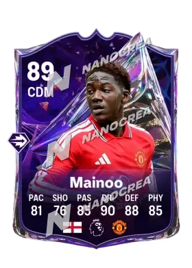 Carta Future Stars di Kobbie Mainoo, valutazione 89