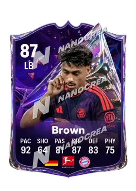 Carta Future Stars di Nathaniel Brown, valutazione 87