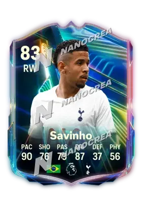Carta Ones to Watch di Savinho, valutazione 83
