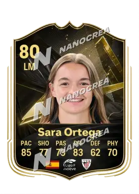 Carta Team of the Week di Sara Ortega, valutazione 80