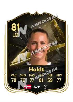Olivia Holdt, Team of the Week card, rated 81