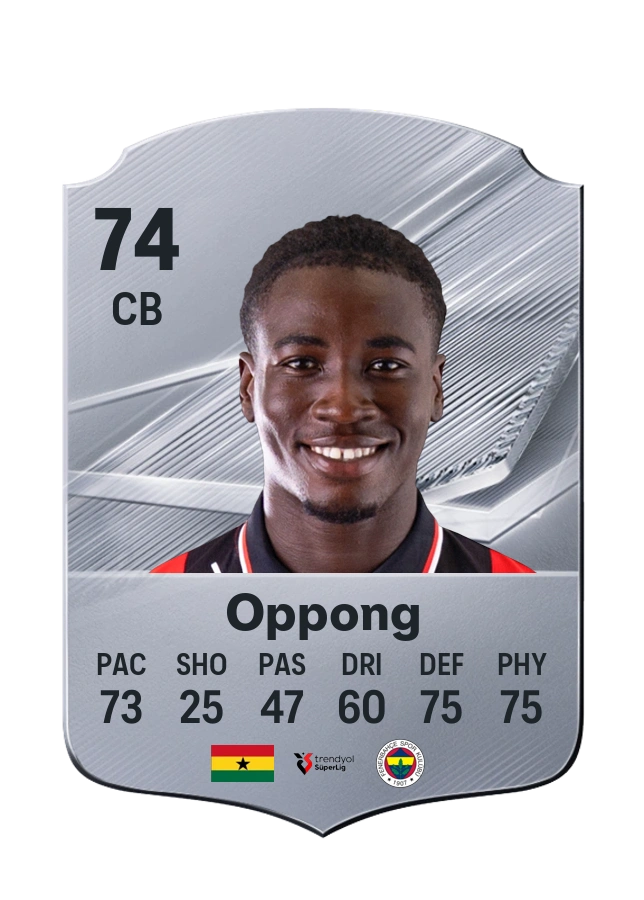 Kojo Peprah Oppong, Common-kaart, rating 74