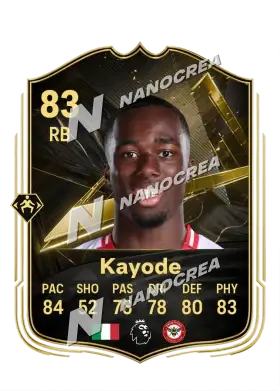 Carta Team of the Week di Michael Kayode, valutazione 83