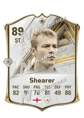 Alan Shearer, Base Icon card, rated 89