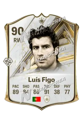 Luís Figo, Base Icon card, rated 90