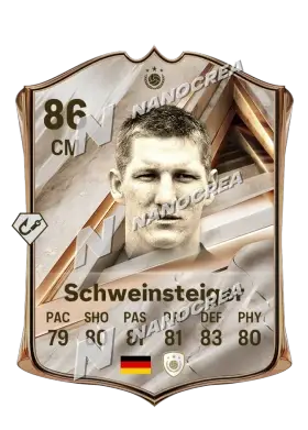 Carta Debut International Icon de Bastian Schweinsteiger, valoración 86