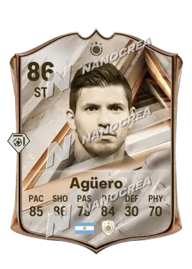 Sergio Agüero, Debut International Icon card, rated 86