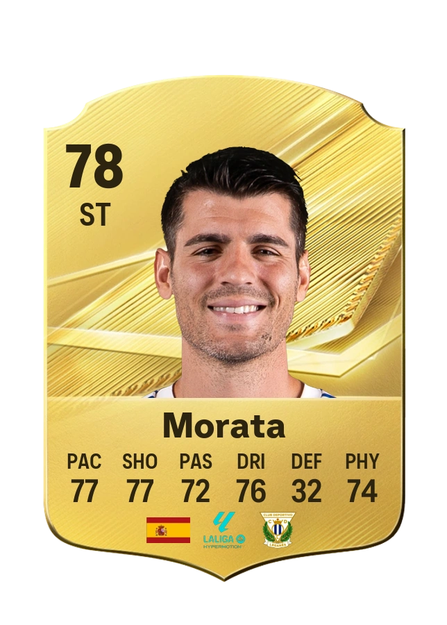 Morata, Common card, rated 78