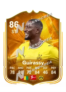 Carta Star Performer de Serhou Guirassy, valoración 86