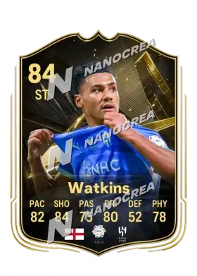 Carte Team of the Week de Ollie Watkins, note 84