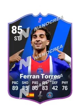 POTM Ligue 1-Karte von Ferran Torres, Wertung 85