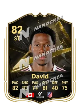 Carte Team of the Week de Jonathan David, note 82