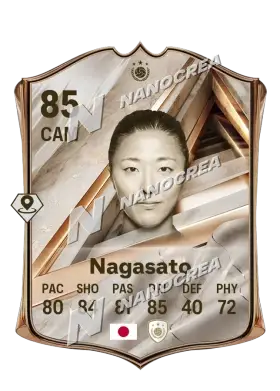 Yuki Nagasato, Debut International Icon card, rated 85