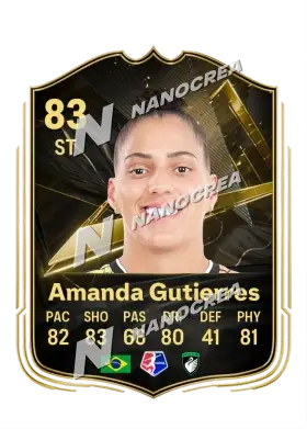 Team of the Week-Karte von Amanda Gutierres, Wertung 83