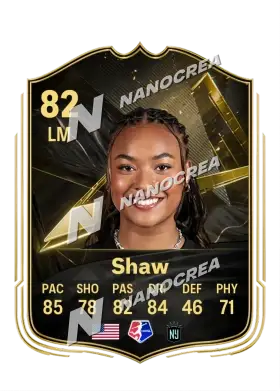 Jaedyn Shaw, karta Team of the Week, ocena 82