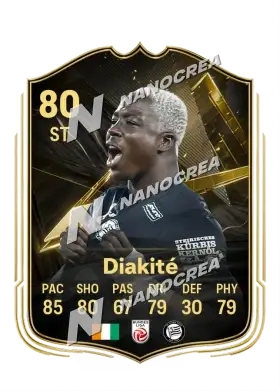 Oumar Diakité, Team of the Week card, rated 80