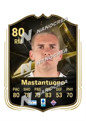 Carta Team of the Week di Franco Mastantuono, valutazione 80