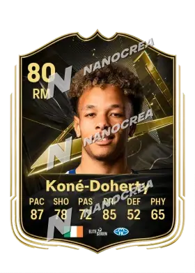 Trent Koné-Doherty, Team of the Week card, rated 80