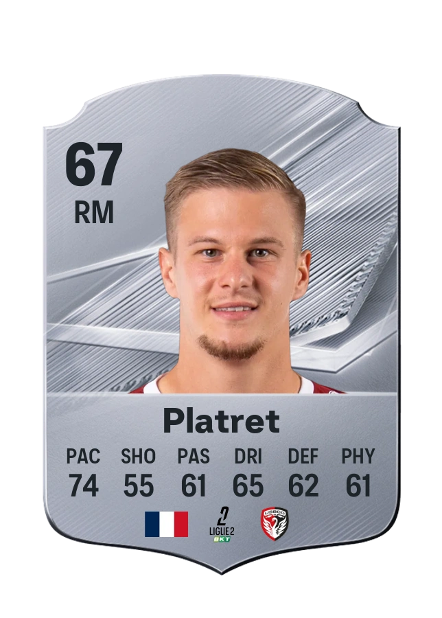 Aurélien Platret, Common card, rated 67