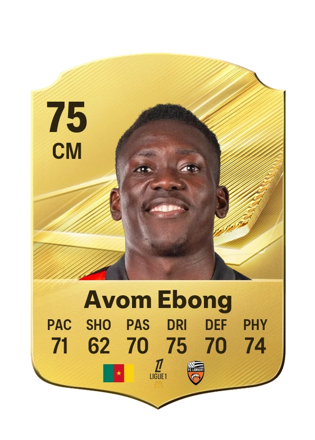 Arthur Avom Ebong, Common card, rated 75