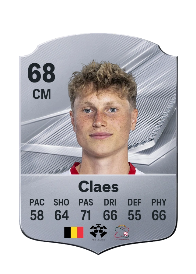 Thomas Claes, Common card, rated 68