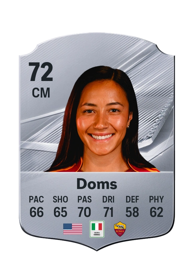 Maya Doms, Common card, rated 72