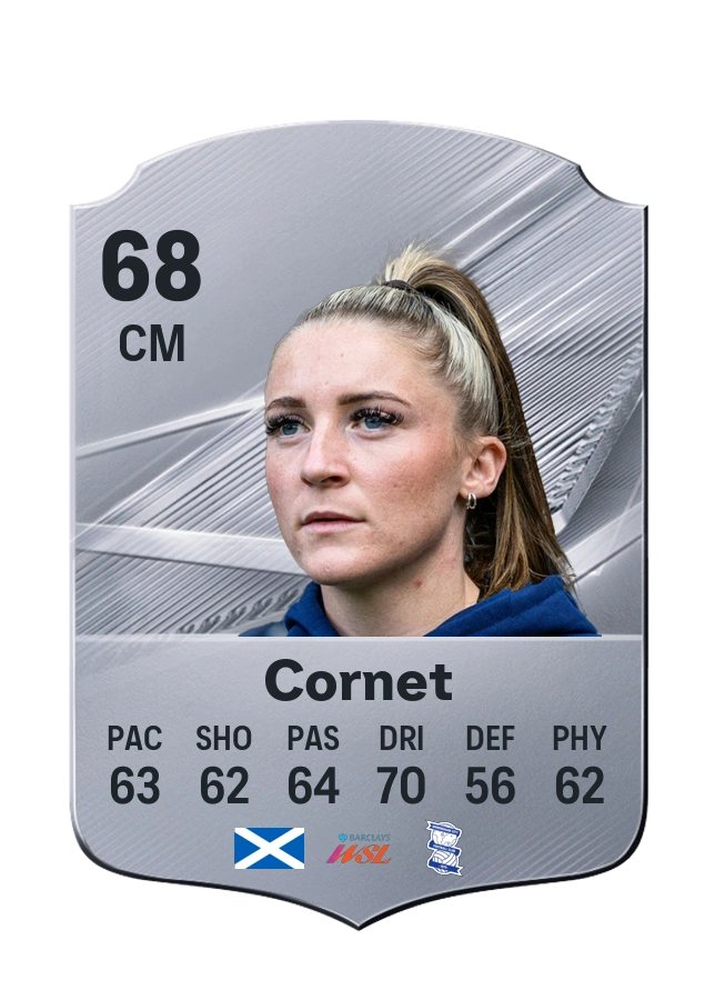 Chelsea Cornet, Common card, rated 68