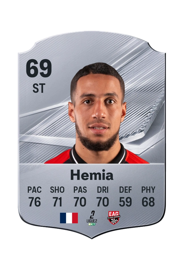 Amine Hemia، بطاقة Common، بتقييم 69