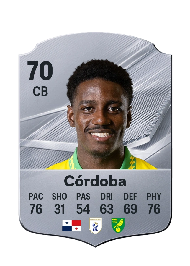 Carta Common de José Córdoba, valoración 70