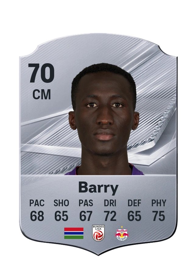 Carta Common di Abubakr Barry, valutazione 70