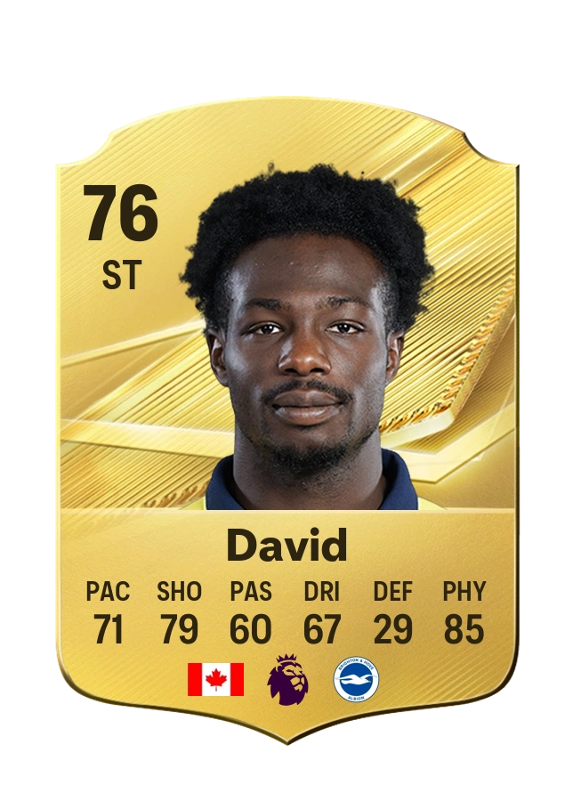 Promise David, Common card, rated 76