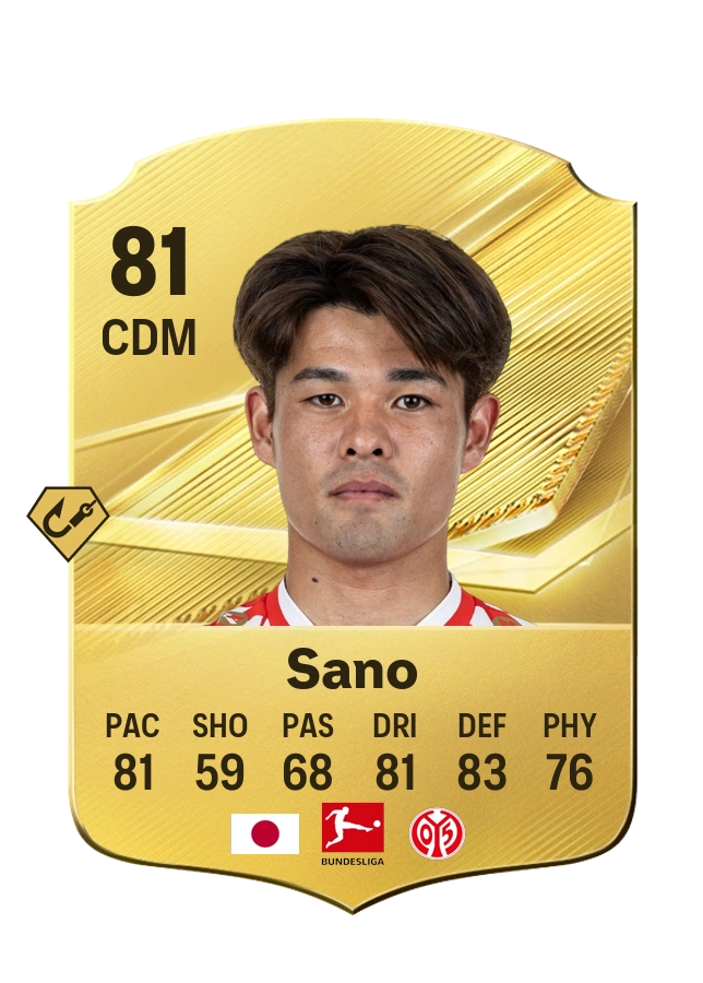 Kaishū Sano, Common card, rated 81